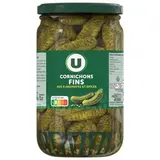 Cornichons fins pasteurisés au vinaigre,  U (360 g)