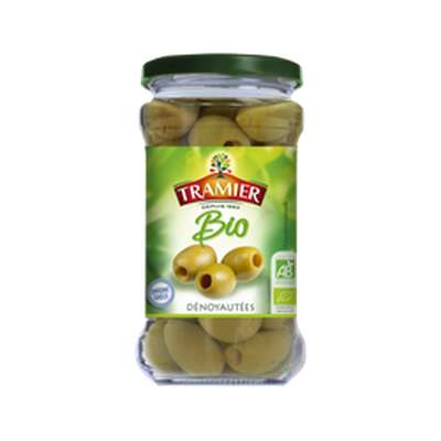 Olives vertes dénoyautées BIO, Tramier (130 g)