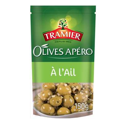 Olives vertes apéro à l'ail, Tramier (150 g)