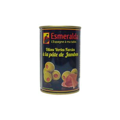 Olives vertes farcies au jambon, Esmeralda (120 g)