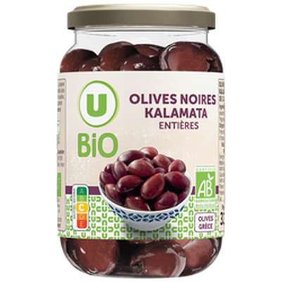 Olives noires au naturel Kalamata, U (200 g)