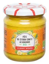 Pâte de citron confit au gingembre BIO, Albert Ménès (210 g)