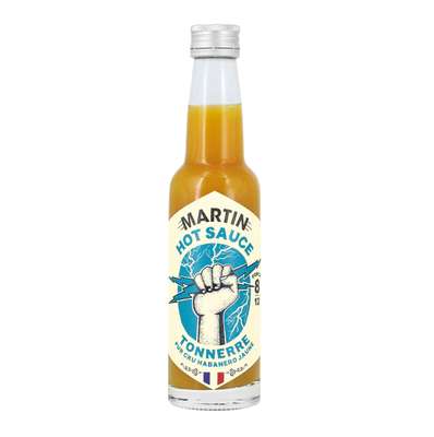 Sauce piquante Tonnerre pur cru Habanero Jaune, Maison Martin (100 ml)