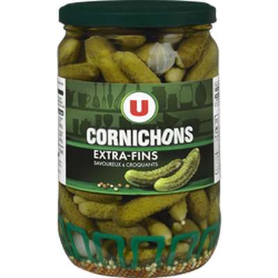 Cornichons extra fins, U (360 g)