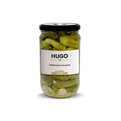 Cornichons français au vinaigre et échalote, Hugo (72 cl)