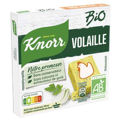 Bouillon de volaille BIO, Knorr (x 6, 60 g)