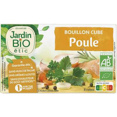 Bouillon cube de poule BIO, Jardin Bio (x 8, 10 g)