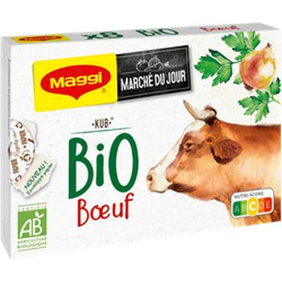 Bouillon Kub de boeuf BIO, Maggi (x 8, 80 g)
