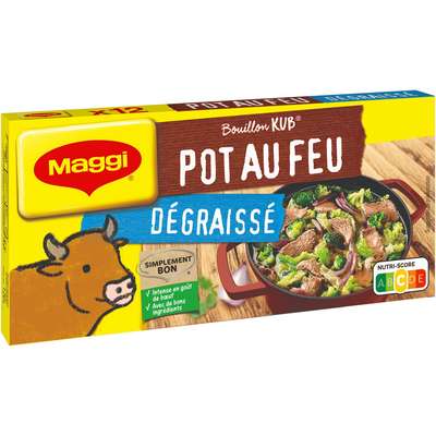 Bouillon pot-au-feu dégraissé, Maggi (x 12, 120 g)