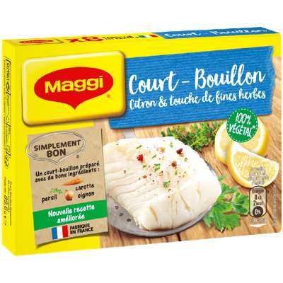 Court bouillon citron fines herbes, Maggi (8 tablettes, 90 g)