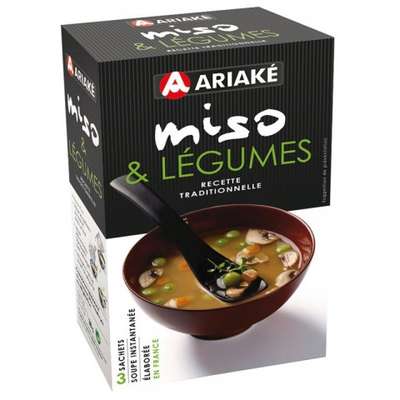 Soupe Miso Légumes, Ariake (x 3, 36 g)