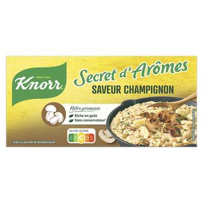 Bouillon cube de poule saveur champignon, Knorr (x 10, 100 g)