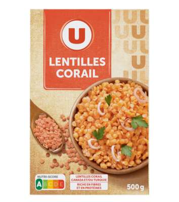 Lentilles corail, U (500 g)