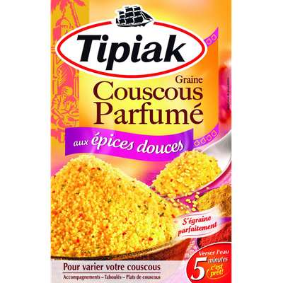 Graine de couscous aux épices douces, Tipiak (2 x 250 g)