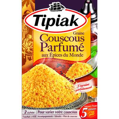 Graine de couscous aux épices du monde, Tipiak (2 x 255 g)
