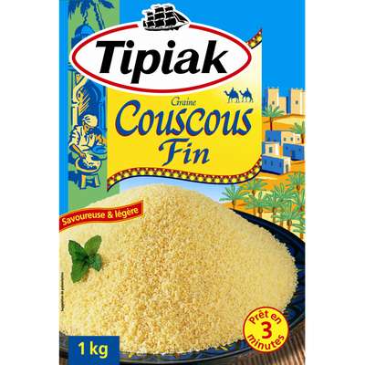 Couscous fin prêt en 3 minutes, Tipiak (1 kg)
