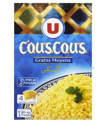 Graines de couscous moyen, U (4 x 125 g)
