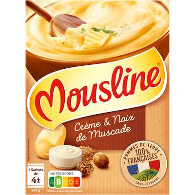 Purée à la crème et noix de muscade Mousline, Maggi (x 4 sachets, 500 g)