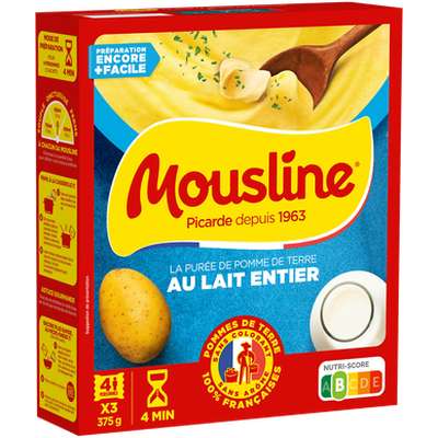 Purée au lait entier Mousline, Maggi (x 3 sachets, 375 g)