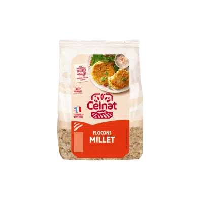 Flocons de millet BIO, Celnat (350 g)