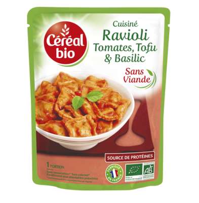 Ravioli tomates tofu et basilic bio, Céréal BIO (267 g)
