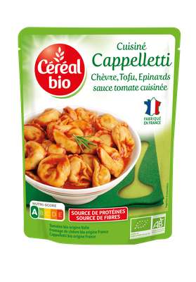 Cappelletti sauce tomate, chèvre, tofu et épinards BIO, Céréal Bio (220 g)