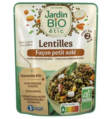 Lentilles BIO façon petit salé, Jardin Bio (250 g)