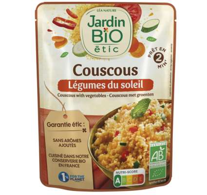 Couscous aux légumes du soleil BIO, Jardin BIO (220 g)