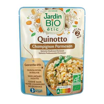 Quinoa champignons parmesan quinotto BIO, Jardin Bio (220 g)
