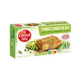 Tendres carrés de blé seitan, petit pois, curry et courgettes BIO, Céréal Bio (200 g)