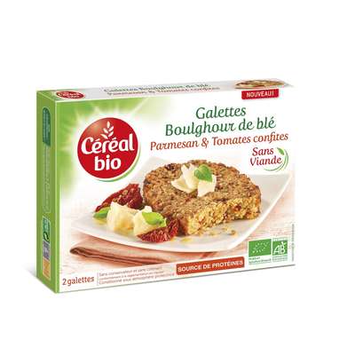 Galettes boulghour, tomates & parmesan BIO, Céréal Bio (200 g)