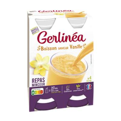 Repas minceur à boire goût vanille, Gerlinea (x 4, 263 ml)