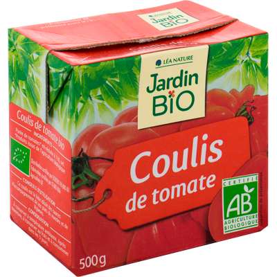 Coulis de tomates BIO, Jardin Bio (500 g)
