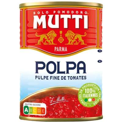 Polpa tomates concassées fines, Mutti (400 g)