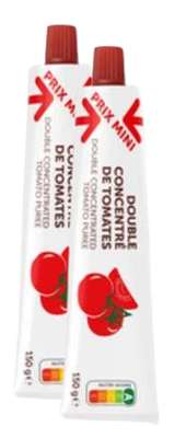 Double concentré de tomates, Prix Mini (Lot de 2 x 150 g)