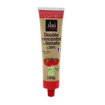 Double concentré de tomate à 28% -  BIO, Ibo (140 g)