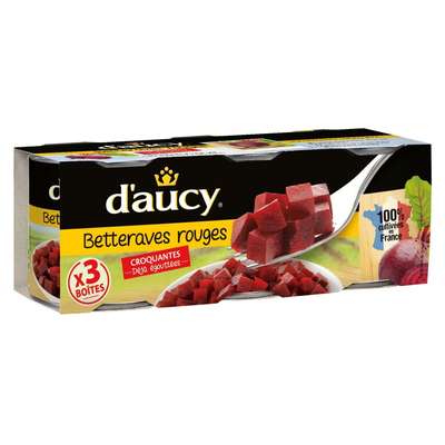 Betteraves cubes sous vide, d'Aucy (3 x 130 g)
