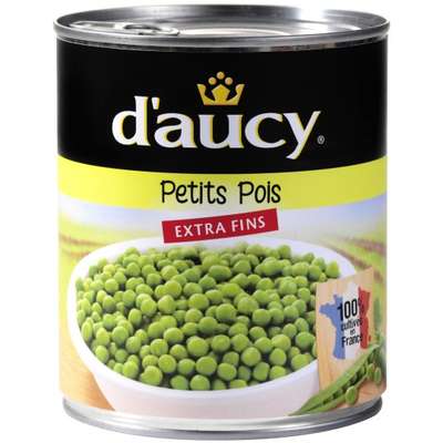 Petit pois extra fin, D'aucy (560 g)