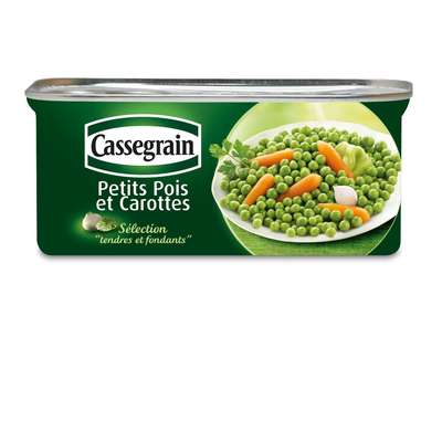 Petits pois carottes, Cassegrain (130 g)