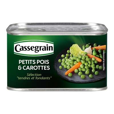 Petits pois carottes sélection, Cassegrain (265 g)