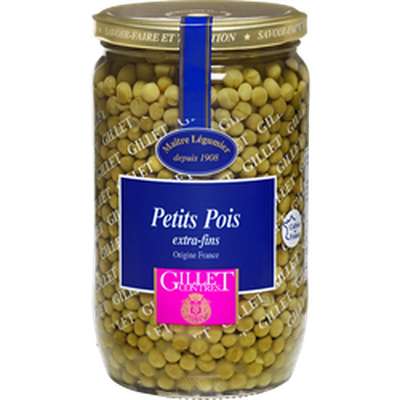 Petits pois extra fins, Gillet Contres (445 g)