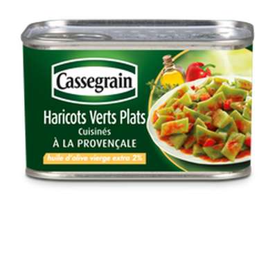 Haricots verts plats à la Provençale, Cassegrain (375 g)