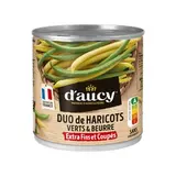Duo de haricots verts et beurre, D'aucy (225 g)