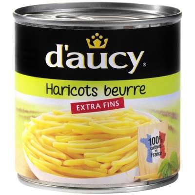 Haricots beurre extra-fins, D'aucy (400 g)