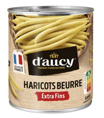 Haricots beurre extra-fins, D'aucy (440 g)