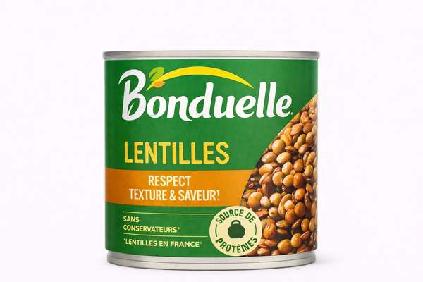 Lentilles très peu de jus, Bonduelle (265 g)
