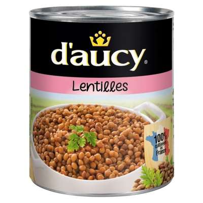 Lentilles préparées, D'aucy (530 g)