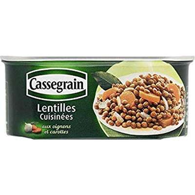 Lentilles cuisinées, Cassegrain (200 g)