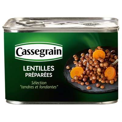 Lentilles cuisinées, Cassegrain (460 g)