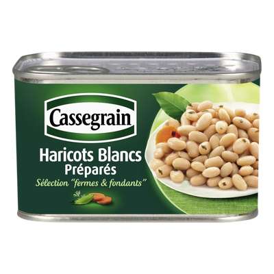 Haricots blancs cuisinés, Cassegrain (250 g)
